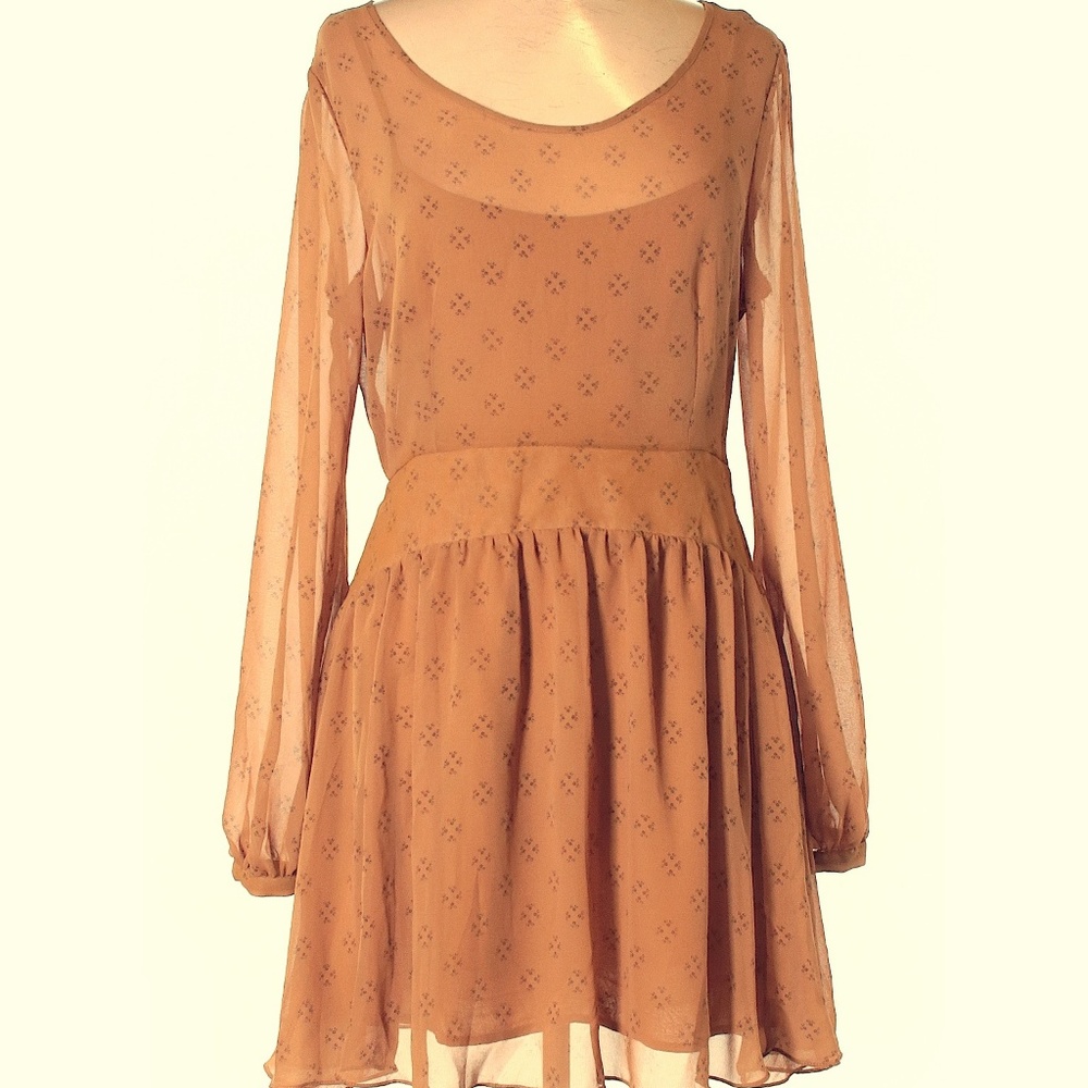 FREE PEOPLE long sleeved printed autumn dress